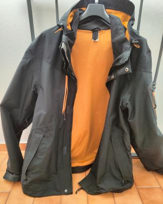 Giacca 2 strati piumino guscio decathlon