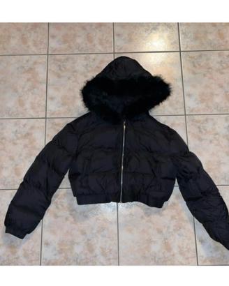 piumino corto con pelliccia 