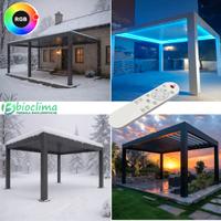 Pergole bioclimatiche 4x4 lamelle LED motorizzate