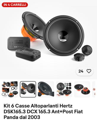 Altoparlanti hertz fiat panda 169