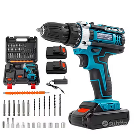 Avvitatore trapano 2 batterie potente ricaricabile