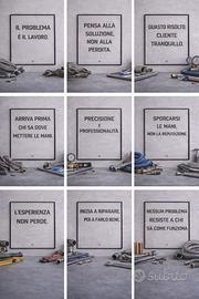 Set 9 stampe motivazionali per idraulici