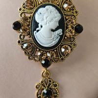 Spilla retrò vintage boheme cameo 