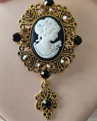 Spilla retrò vintage boheme cameo 