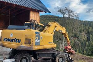 Scavatore  Komatsu PW200-7 con Woody WH6