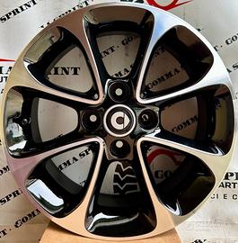 4 CERCHI IN LEGA ORIGINALI RAGGIO 15 SMART FORTWO