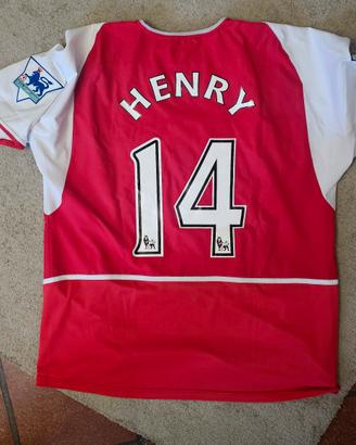 Maglia Arsenal Henry 14 Nike Vintage Anni 2000 XL