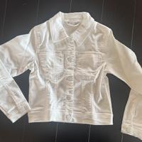Giubittino corto in jeans bianco
