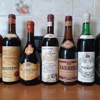 7 bottiglie di vino dal 1961 al 1993