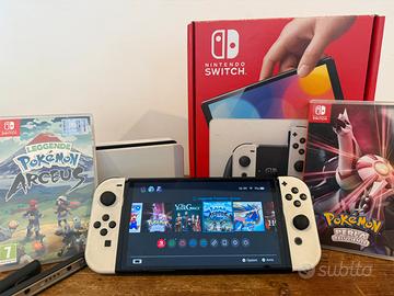 Nintendo Switch OLED + 2 Pokémon (Arceus + Perla)