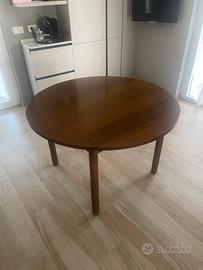 Tavolo Rotondo Allungabile in Legno Massello