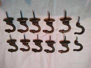 ferma tenda in ottone vintag