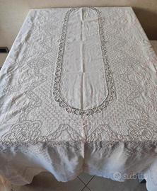 tovaglia con 12 tovaglioli puro cotone e lino 