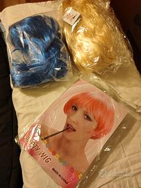 3 Parrucche sintetiche Carnevale