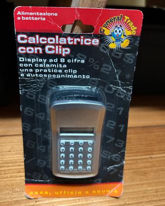 Calcolatrice con clip mini Vintage Nuova.