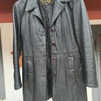 Giacca lunga VERA PELLE nera