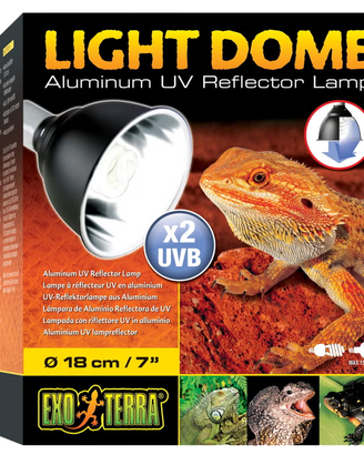 lampada con riflettore UV per terrario