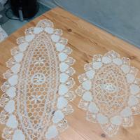 coppia centrino della nonna in filo artigianale 