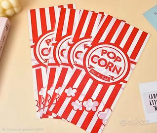 25 Sacchetti Usa e Getta in Plastica x Popcorn