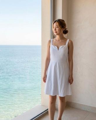 Abito, vestito estivo bianco Terranova 