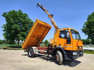 IVECO 150E18K RIBALTABILE+GRU HLK 45.2 ATTACCO RAG