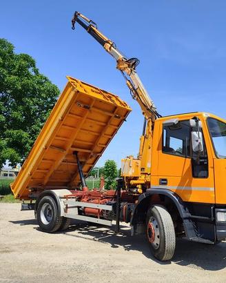 IVECO 150E18K RIBALTABILE+GRU HLK 45.2 ATTACCO RAG