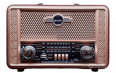 Radio Vintage Retro Bluetooth AM/FM/SWRicaricabile