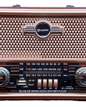 Radio Vintage Retro Bluetooth AM/FM/SWRicaricabile