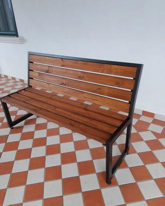 panchina ferro legno 