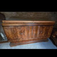 Mobile in radica di noce antiquariato con specchie