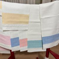 Dal baule della nonna asciugamani con balza colore