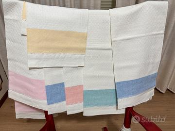 Dal baule della nonna asciugamani con balza colore