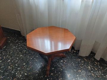 tavolino ottagonale in legno 
