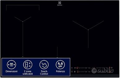 Electrolux piano induzione 80cm Bridge