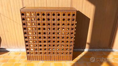 Copertura per radiatore, colore marrone scuro -