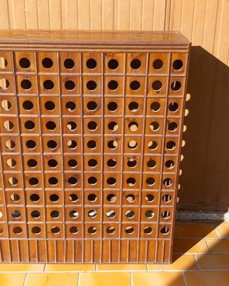 Copertura per radiatore, colore marrone scuro -