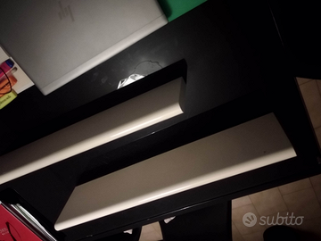 Coppia di mensole bianche profilo arrotondato