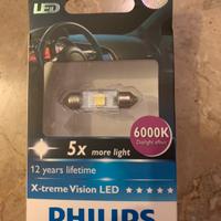 2x Philips X-treme Vision LED Festoon 38mm 6000K