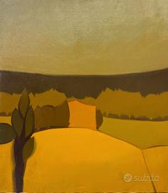 Alviero Tatini pittore quadro olio su tela Paesagg