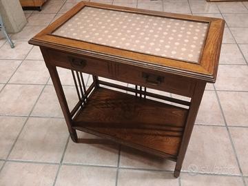 Tavolino scrittoio in legno massello stile 900