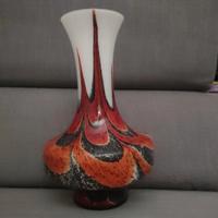 Vaso Murano tipo Carlo Moretti rosso, bianco, nero