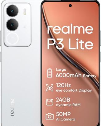Realme P3 Lite Smartphone 8+256GB,Batt. 6000mAh