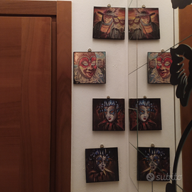 Piastrelle dipinte maschere veneziane