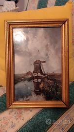 Quadro 37x26 cornice dorata (scollato da un lato)