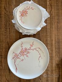 Set piatti dolce dipinto a mano