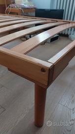 Letto completo con doghe in legno