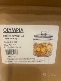 Porta biscotti ampolla vetro biscottiera tras