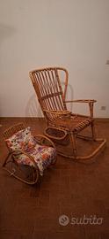 Sedia a dondolo vimini