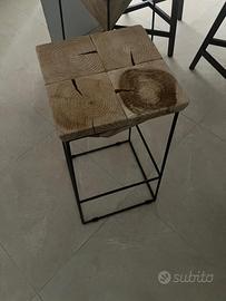 Sgabelli legno e ferro