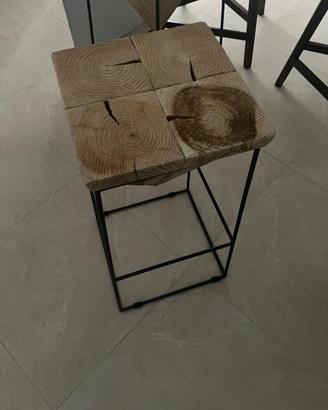 Sgabelli legno e ferro